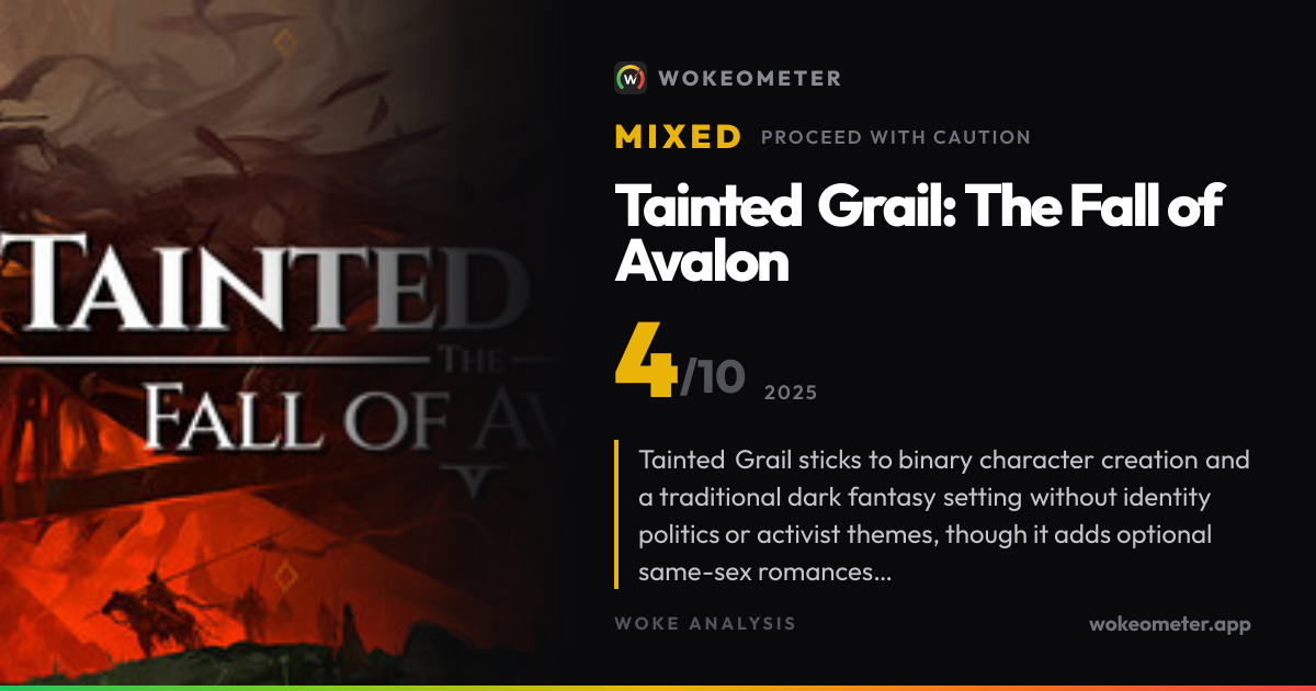 Is Tainted Grail: The Fall of Avalon Woke? Video Game Woke Score: 4/10 ...